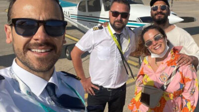 Pilot olan Ümit Erdim’in ilk yolcuları