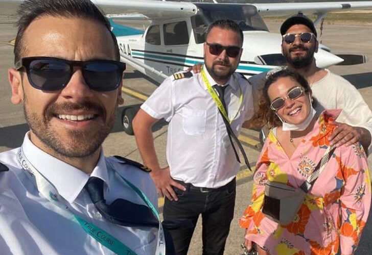 Pilot olan Ümit Erdim’in ilk yolcuları