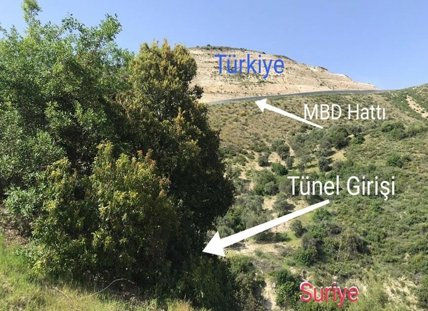 Suriye’den Türkiye istikametine kazılan tünel Mehmetçiğin dikkatinden kaçmadı