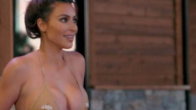 Kim Kardashian öyle bir bikini giydi ki!