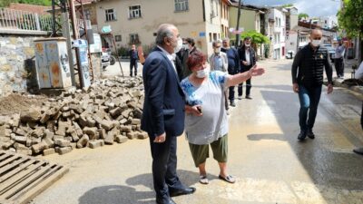 Başkan Türkyılmaz’dan Tirilye’ye geçmiş olsun ziyareti