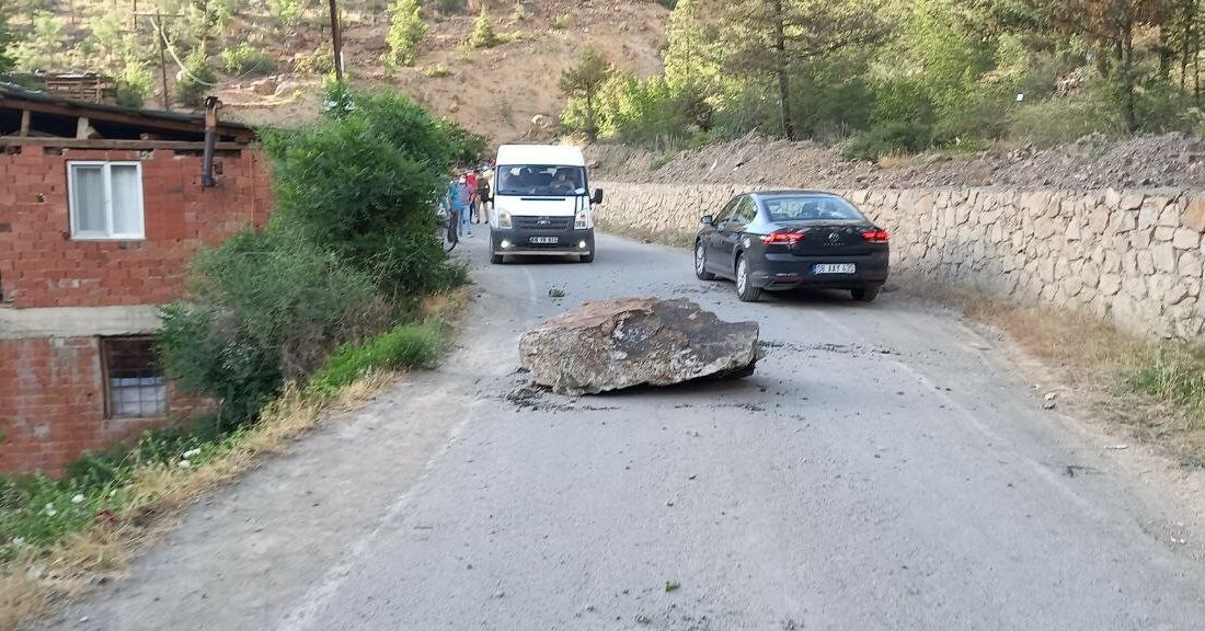 Yol inşaatında faciadan dönüldü