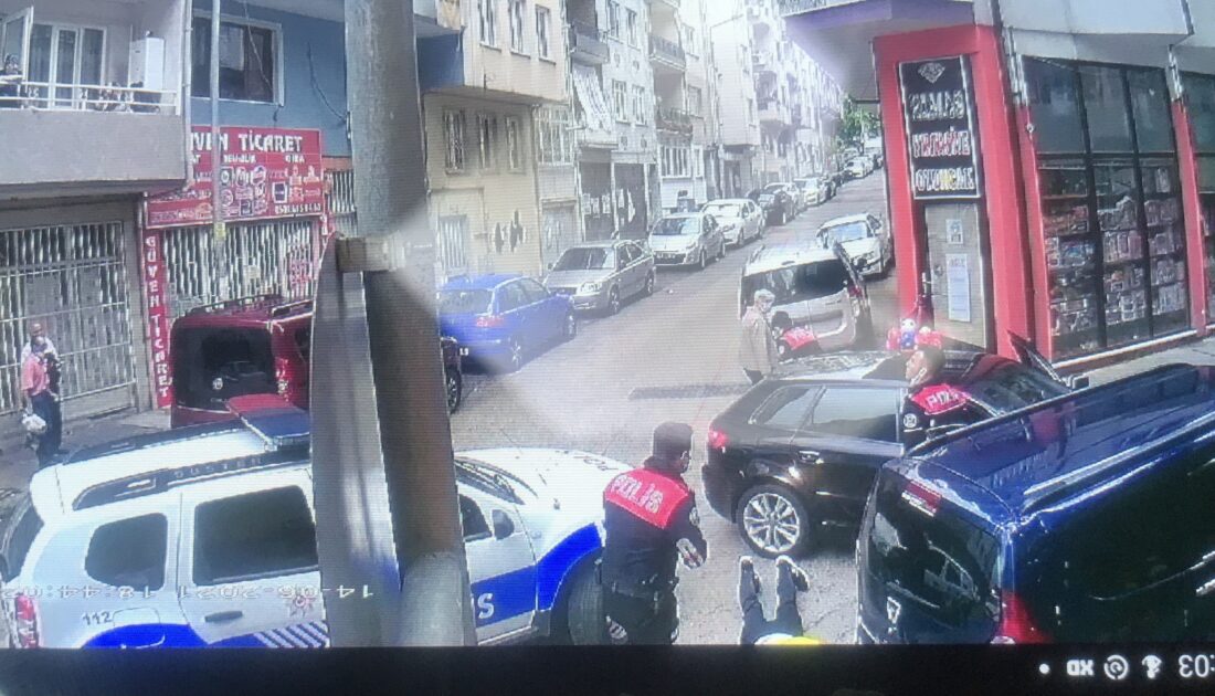 Bursa’da polise çarptı, kaçamadı!