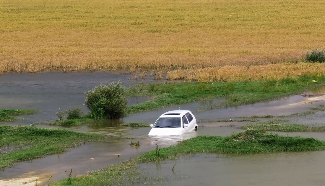 Bursa’da baraja daldı, otomobili bırakıp gitti!