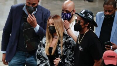 Beyonce ve Jay-Z çifti basketbol maçında