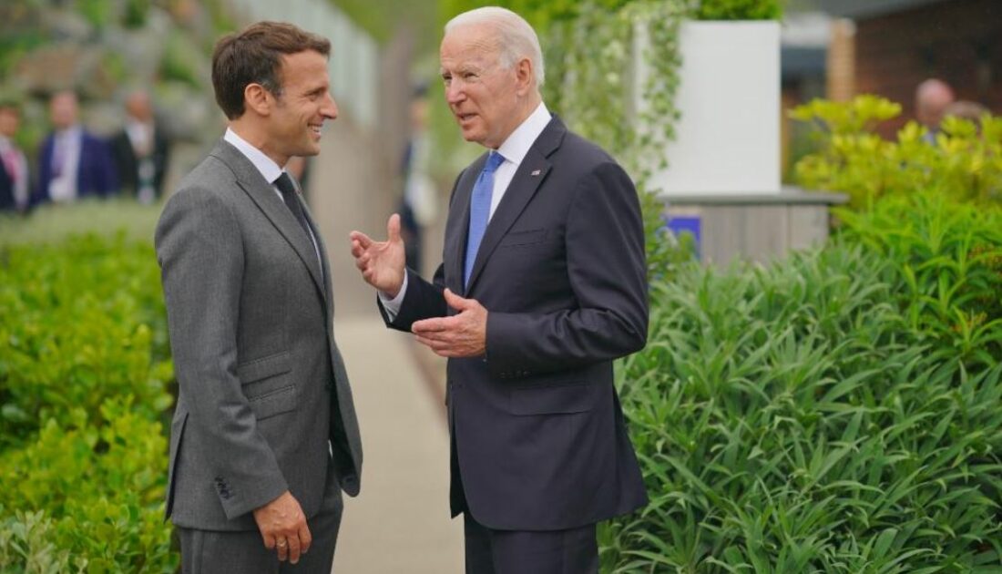 Biden’ın G7 yemeğinden Macron paylaşımı