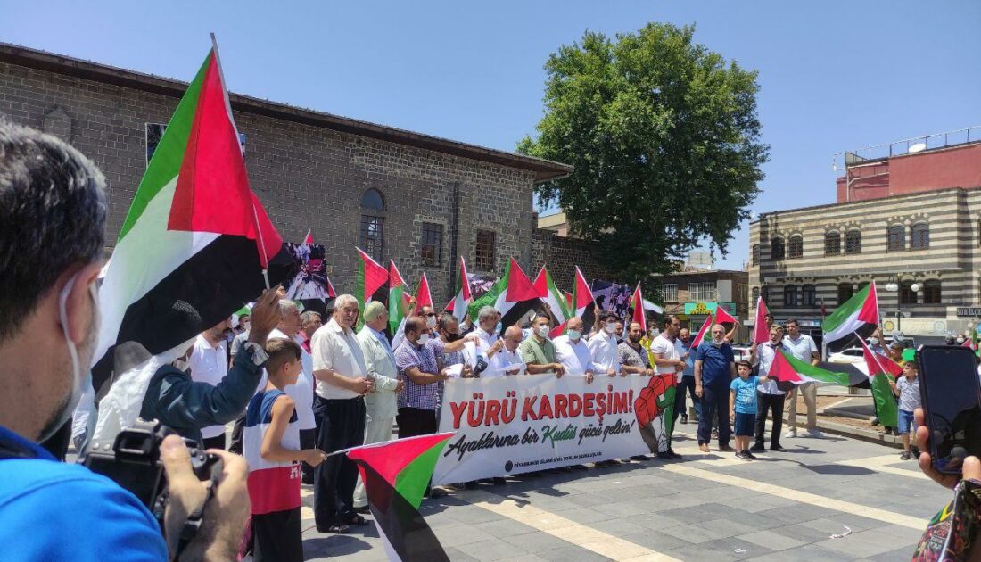 Diyarbakır’da İsrail protesto edildi