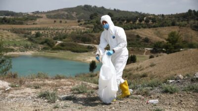 300 civcivi göl kenarında ölüme terk ettiler