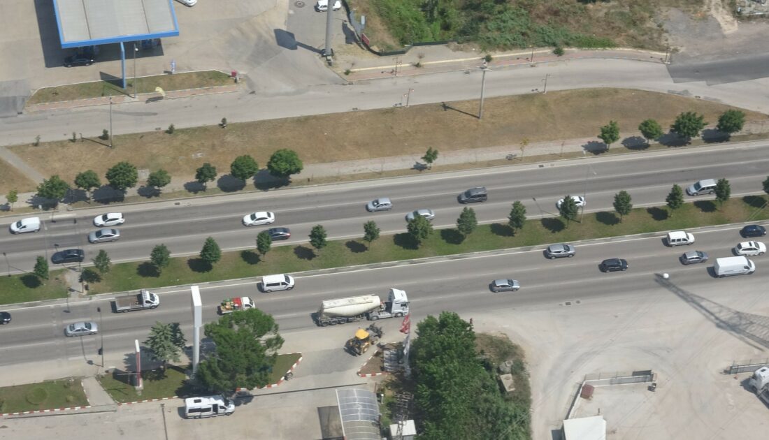 Bursa’da helikopterle bayram dönüşü trafik denetimi