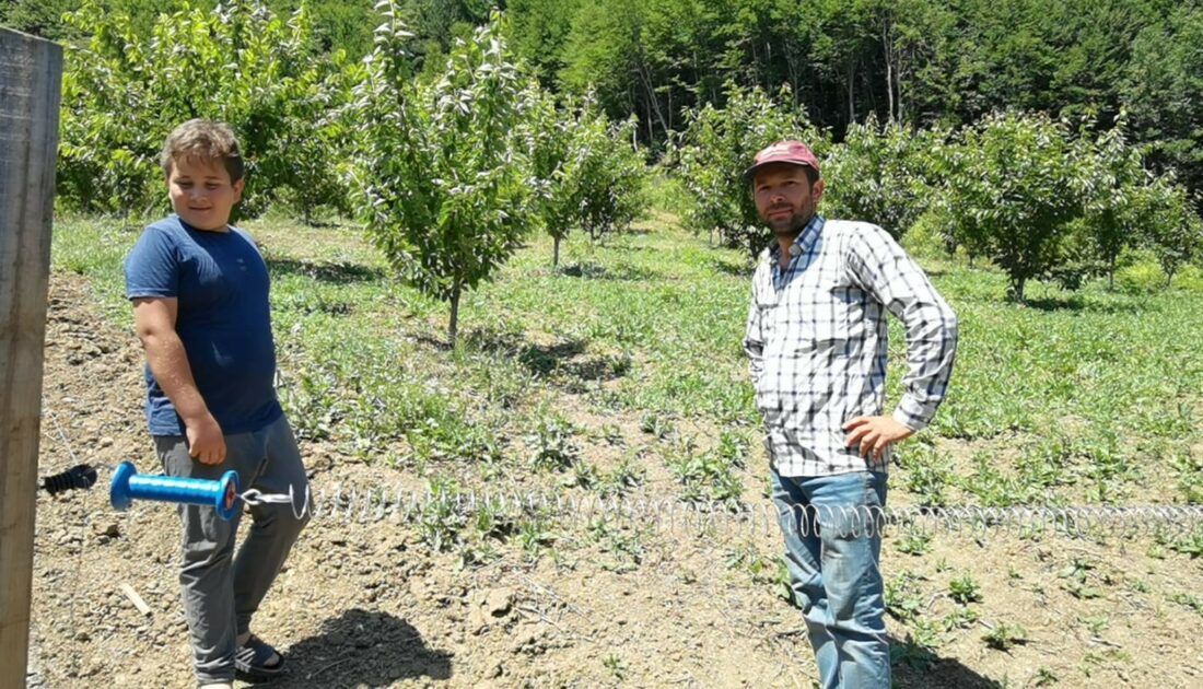 Bursa’da dağın zirvesindeki bahçesini yaban hayvanlarından böyle koruyor