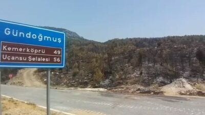 Antalya-Konya sınırında soğutma çalışması sürüyor