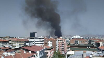 Ankara’da hastane inşaatında yangın