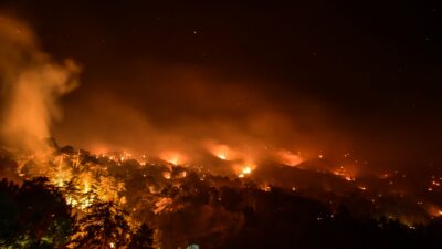 Muğla’da alevlerle mücadele gece boyu sürdü