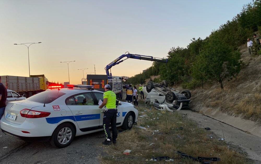 Ankara Çevre Yolu’nda zincirleme kaza: 1 ölü, 5 yaralı