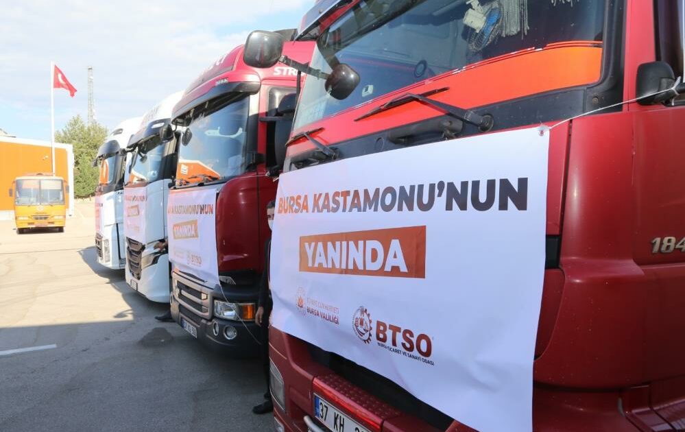 Yardım TIR’ları Bursa’dan yola çıktı