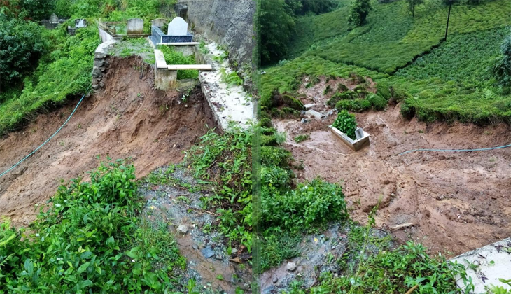 Rize’de şiddetli yağış Çayeli ilçesinin ardından Pazar ilçesinde de etkili oldu