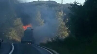 Bursa’da sülfürik asit yüklü tankerde yangın