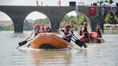 Dicle Nehrinde rafting heyecanı