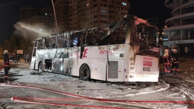 Ankara’da yolcu otobüsü yandı: 1 ölü, 20 yaralı