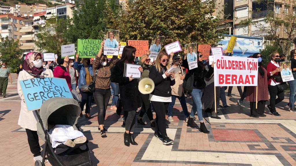 Bursa’da kadınlardan Gülderen Yeşildağ’a destek yürüyüşü