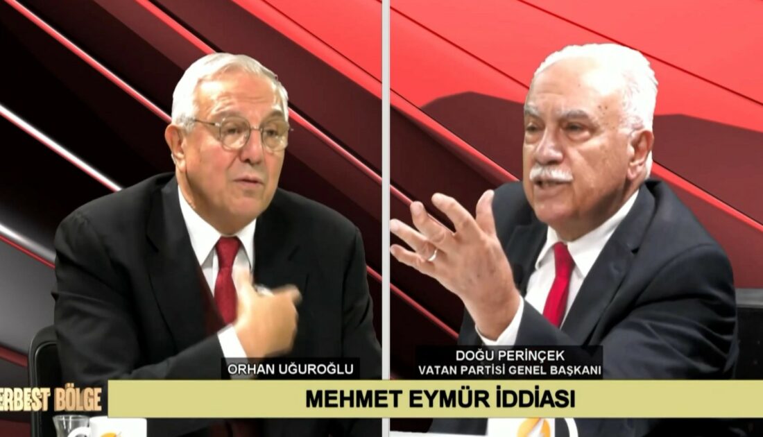 Doğu Perinçek, Mehmet Eymür sorusu üzerine yayını terk etti