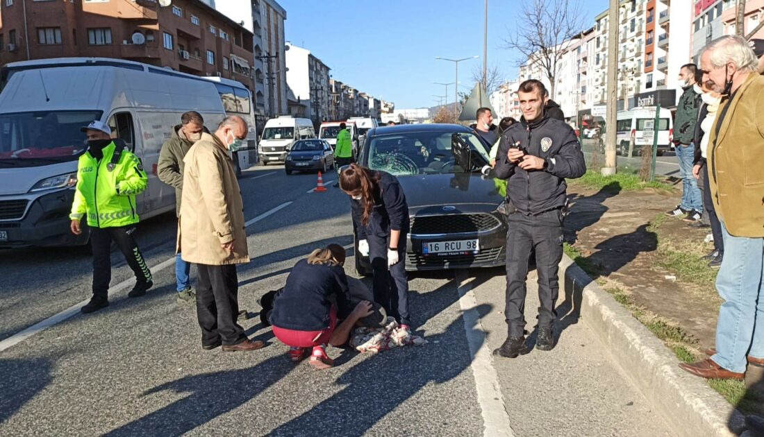 Bursa’da feci kaza… Otomobilin çarptığı yaşlı adam yaralandı