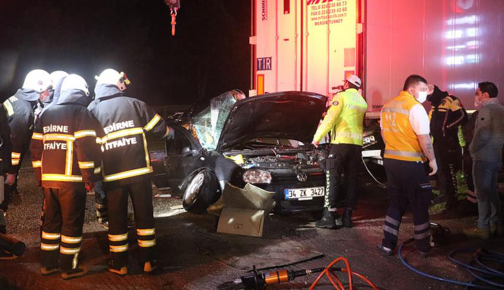 Edirne’de feci kaza: 2 kişi hayatını kaybetti