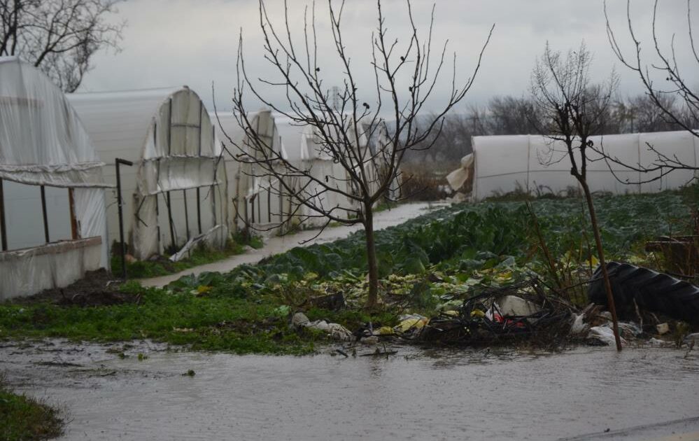 Çanakkale’de sel: Seralar sular altında