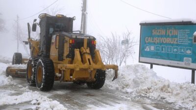 Nilüfer’in yükseklerinde kar mücadelesi