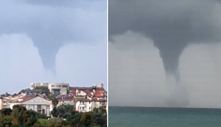 Antalya açıklarında hortum oluştu