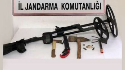 Sit alanında kaçak kazıya jandarma baskını!