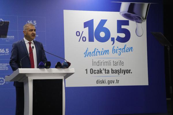 Diyarbakır’da suya yüzde 16,5 indirim