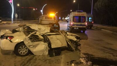 Takla atan otomobilde can pazarı : 1 ölü 3 yaralı