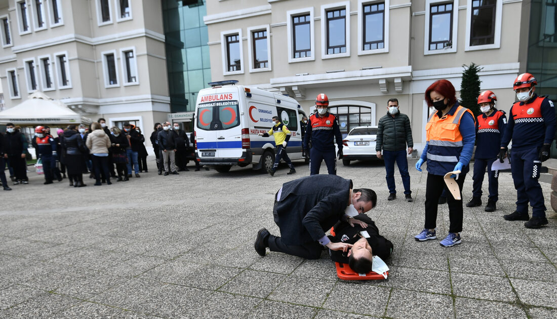 Osmangazi’de gerçeği aratmayan tatbikat