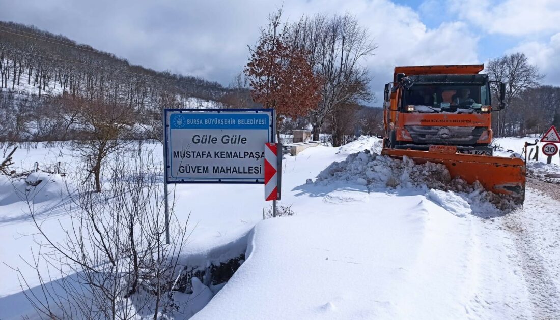 Bursa’da kar ulaşıma engel değil