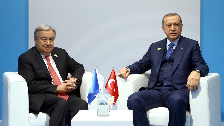 Erdoğan, BM Genel Sekreteri Guterres ile görüştü