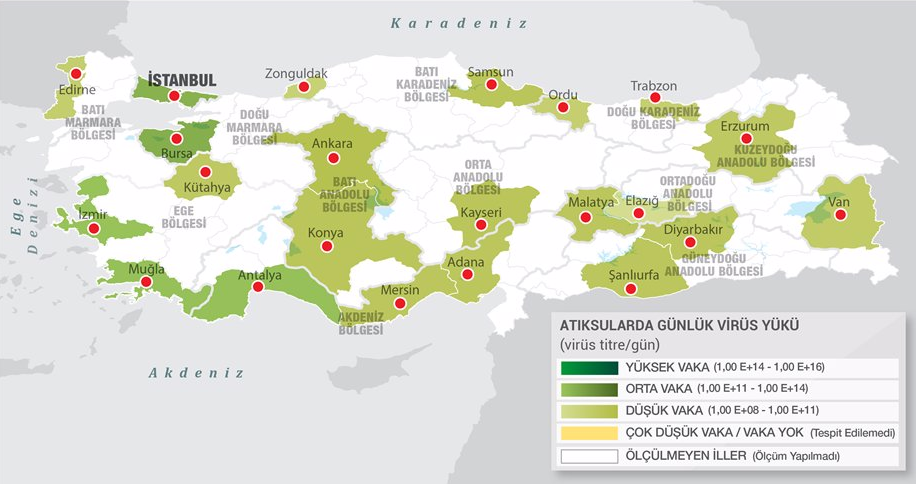 Atık sularda Covid-19: Bursa en yüksek seviyenin bir altında…