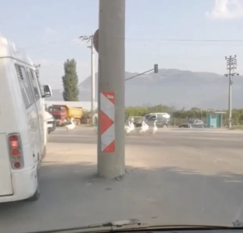 Dikkat kaz çıkabilir! Bursa’da şehirlerarası yolda trafik durdu