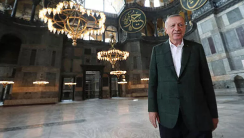 Erdoğan’dan Ayasofya Camii paylaşımı