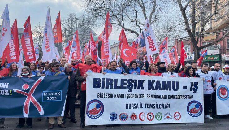 Bursa’da öğretmenler iş bıraktı