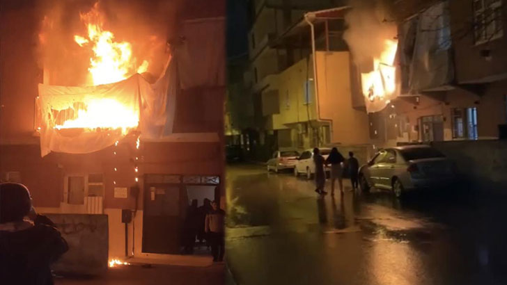 Bursa’da alevler bütün evi sardı!