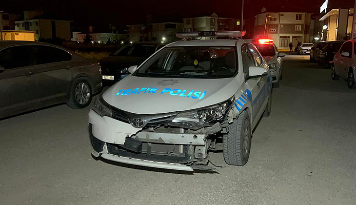 Bursa’da polis aracına çarpan alkollü sürücü yakalandı