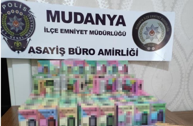 Mudanya polisinden kaçak sigara operasyonu