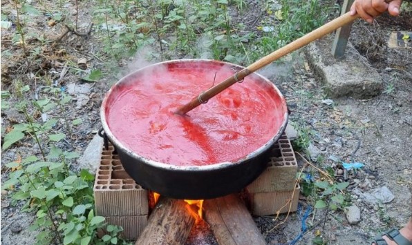 Aydın’da salça kazanları kaynamaya başladı