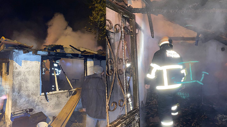 Bursa’da eve yıldırım düştü