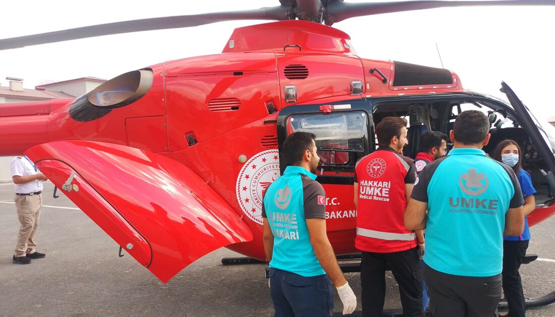 6 yaşındaki çocuk için ambulans helikopter ve uçak havalandı