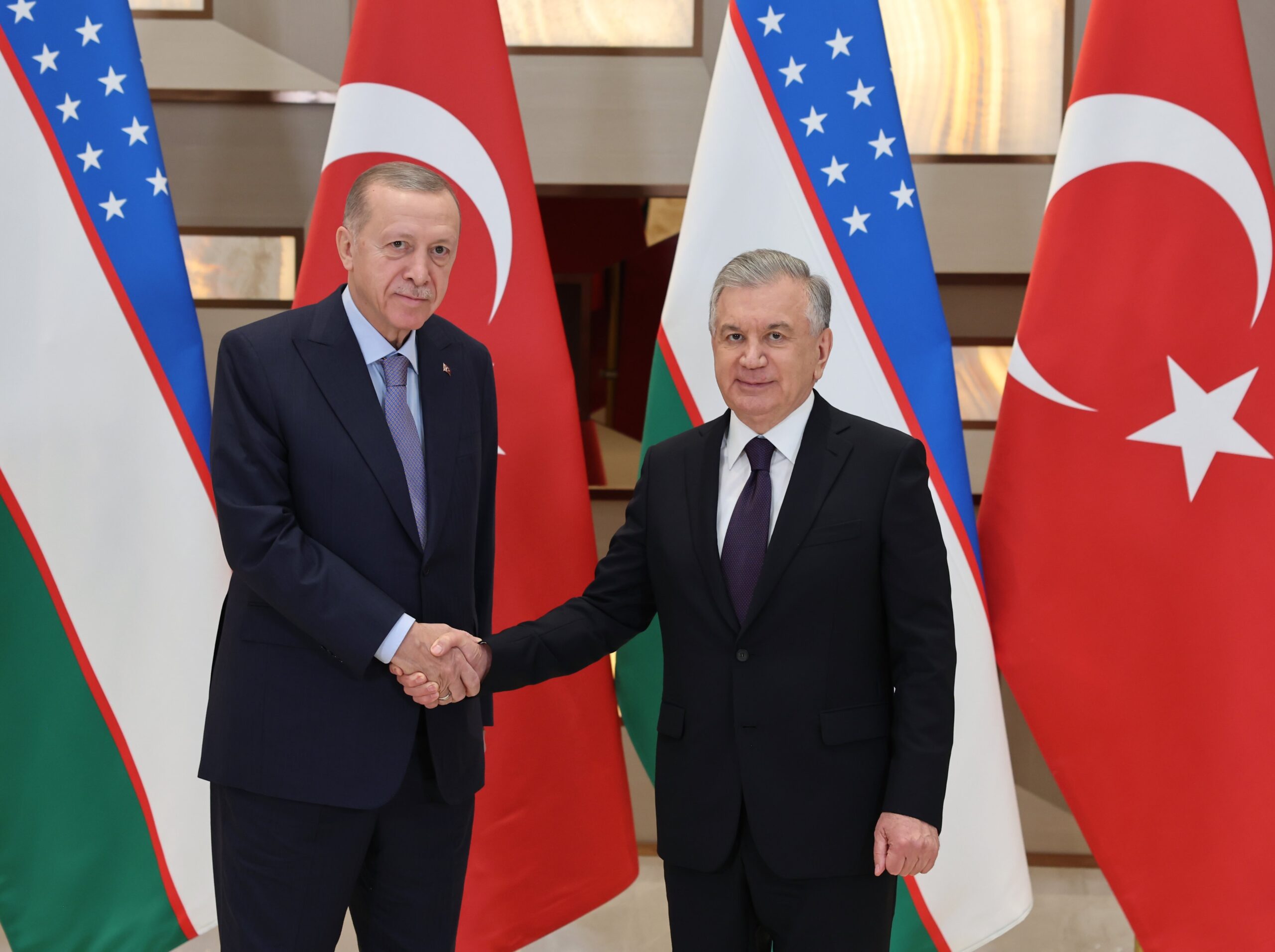 Cumhurbaşkanı Erdoğan ve Mirziyoyev görüştü