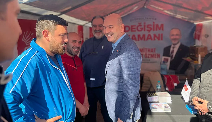 Süleyman Soylu, CHP standını ziyaret etti