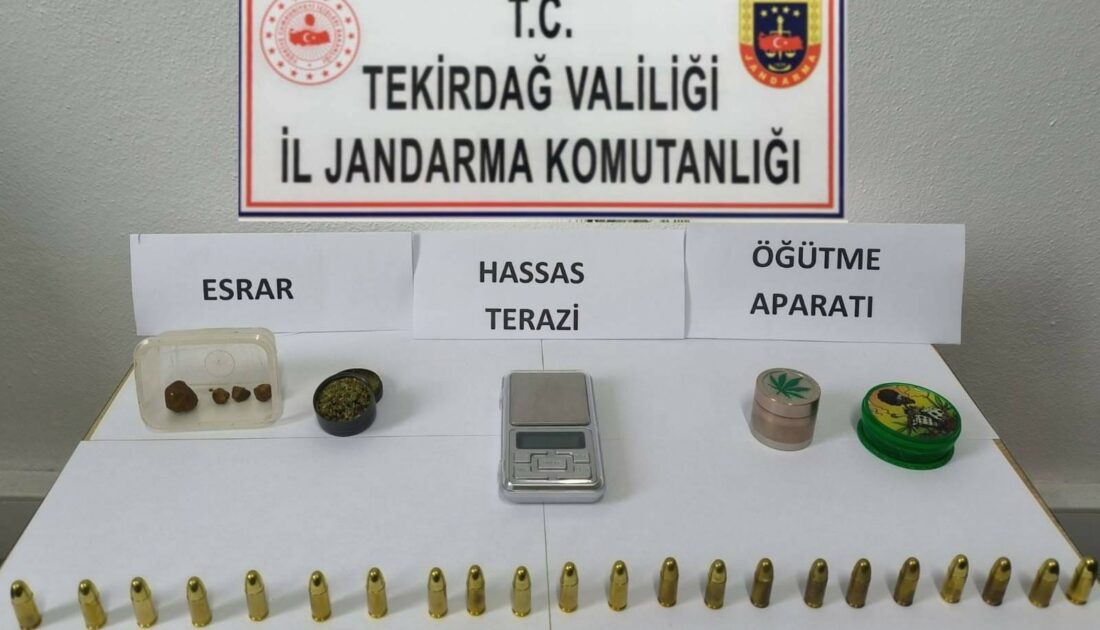 Tekirdağ’da tabanca ve uyuşturucu ele geçirildi