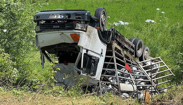 Tüp yüklü kamyonet kaza yapmıştı: Sürücüden acı haber